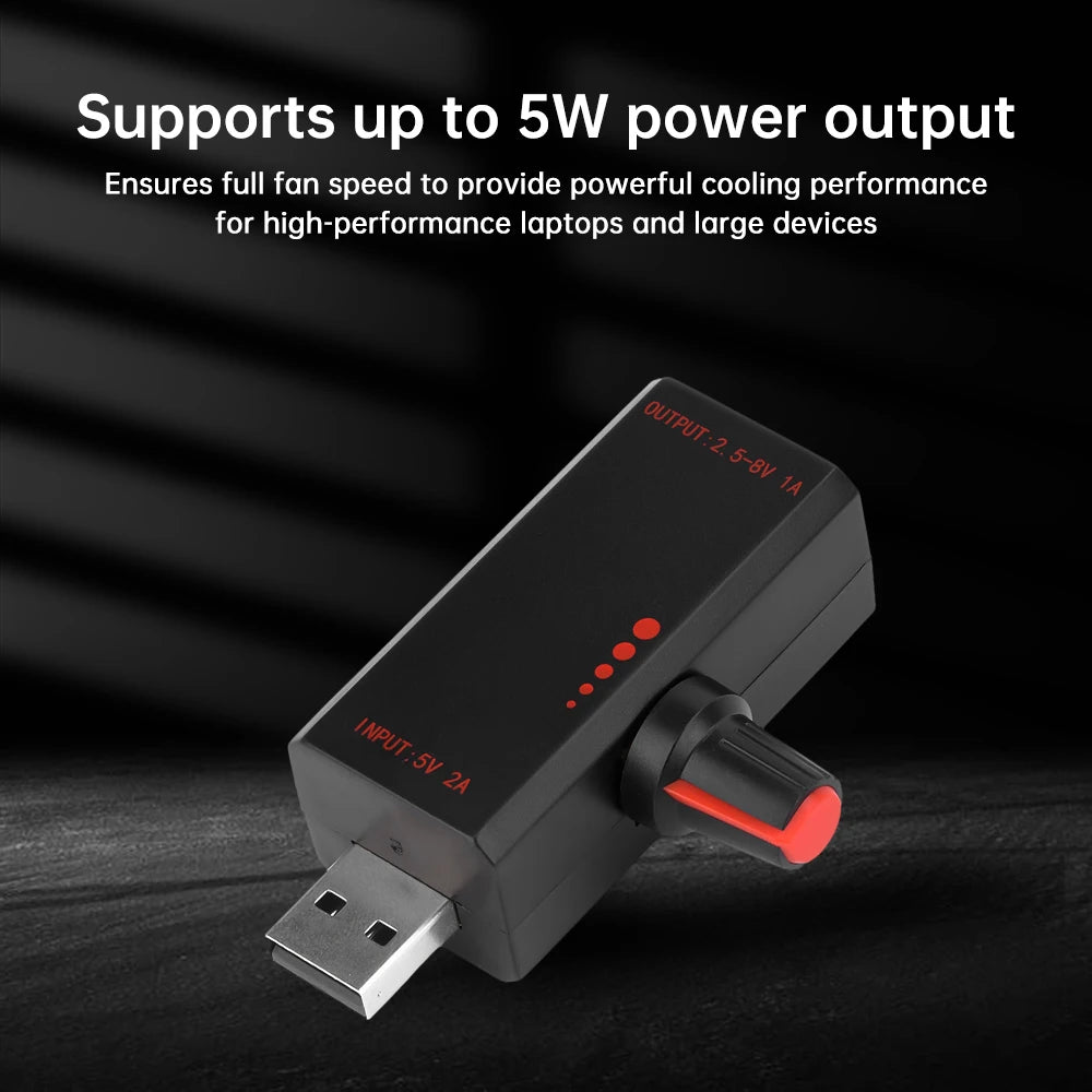5W DC5V2A Fan Speed Controller Induction Speed Controller with Switch USB Protection Type-C USB Laptop Cell Phone Cooling