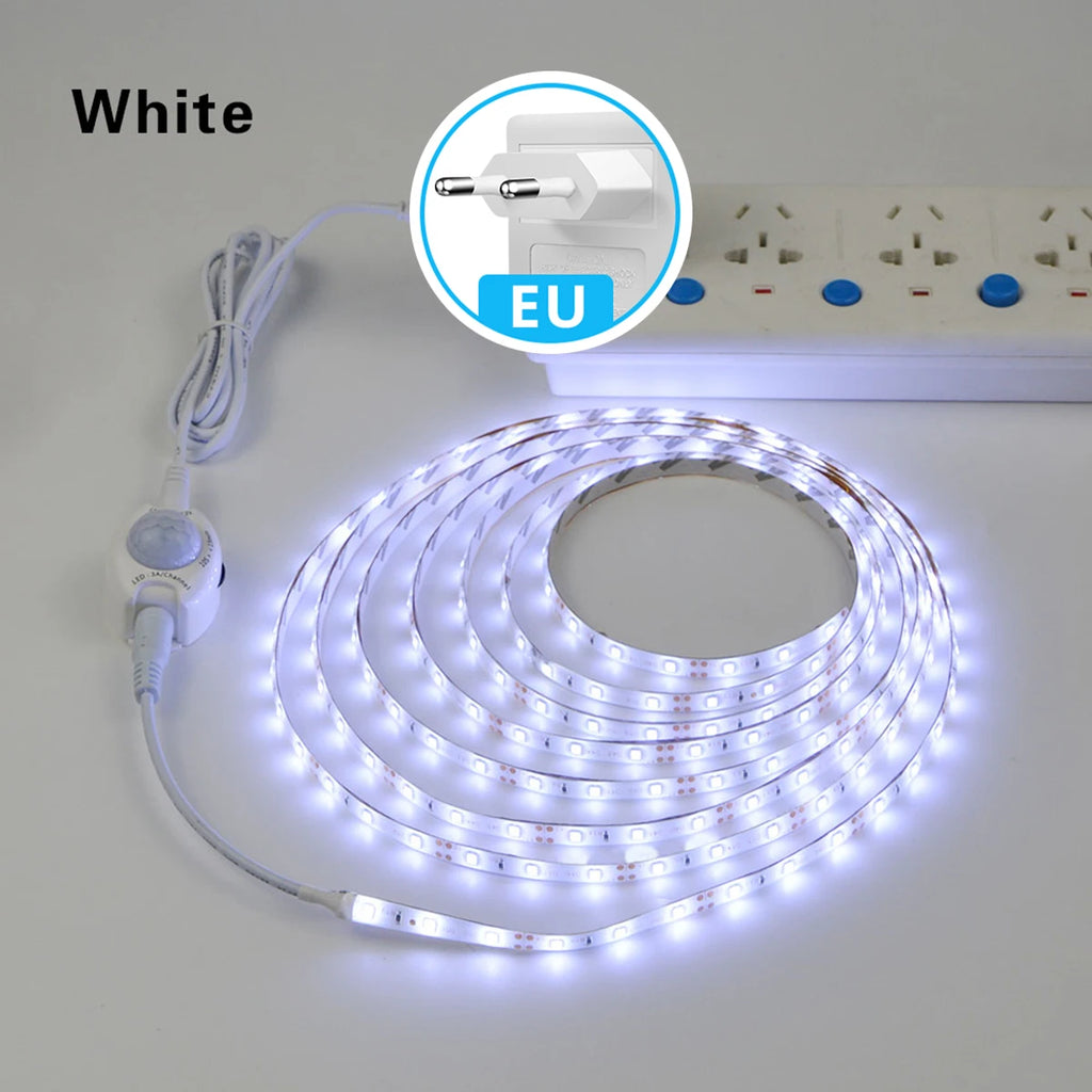 LED Light Closet 1M-5M with PIR Motion Sensor Night Light 12V 2835 LED Strip for Kitchen Bedroom Bathroom Stair Smart Lamp