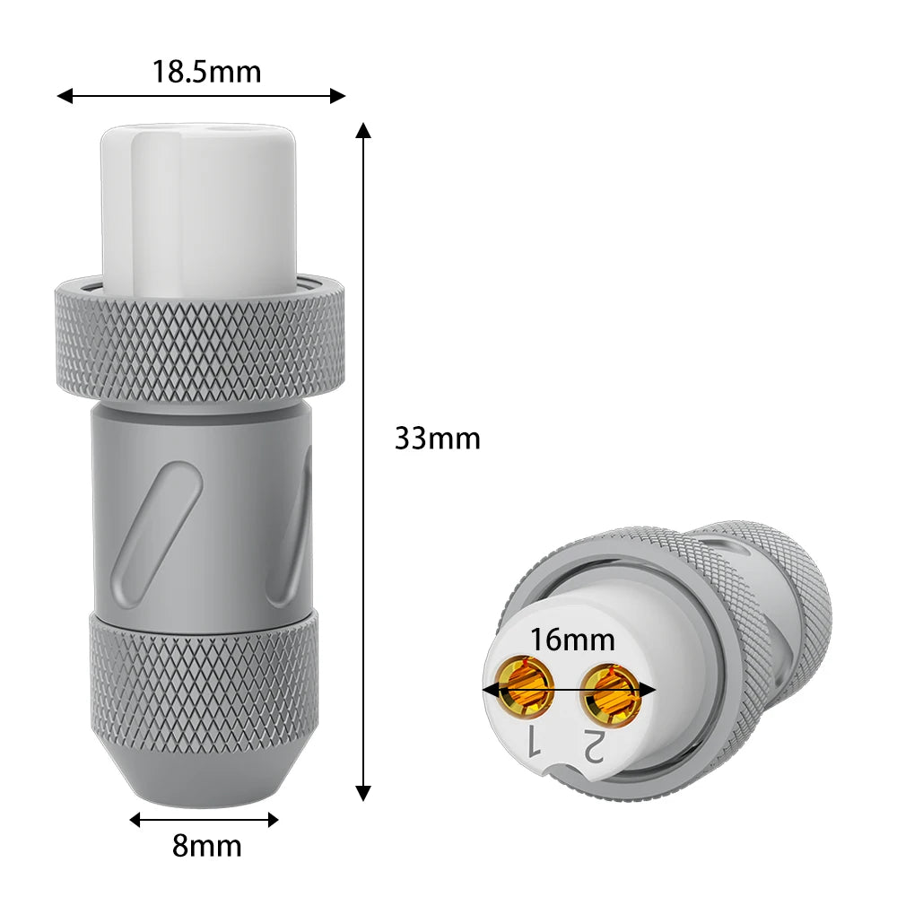 Monosaudio GX16 GX12 2Pin Female Socket Plug Wire Panel Connector with Plastic Cap Connector 5A 125V L88-93 Circular Aviation