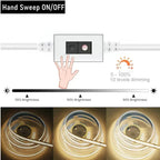 1-5M 5V USB LED Cabinet Light 320LEDs/M LED COB Strip Light Touch Sensor Dimmable Flexible Tape for DIY Backlight Decor Lighting