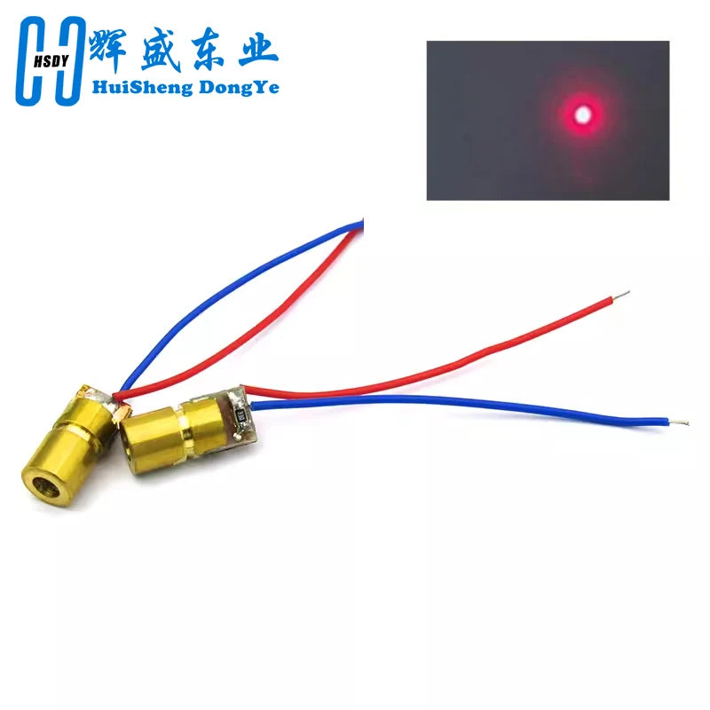 10PCS 5V 650nm 5mW Adjustable Laser Dot Diode Module Red Sight Copper Head Mini Laser Pointer