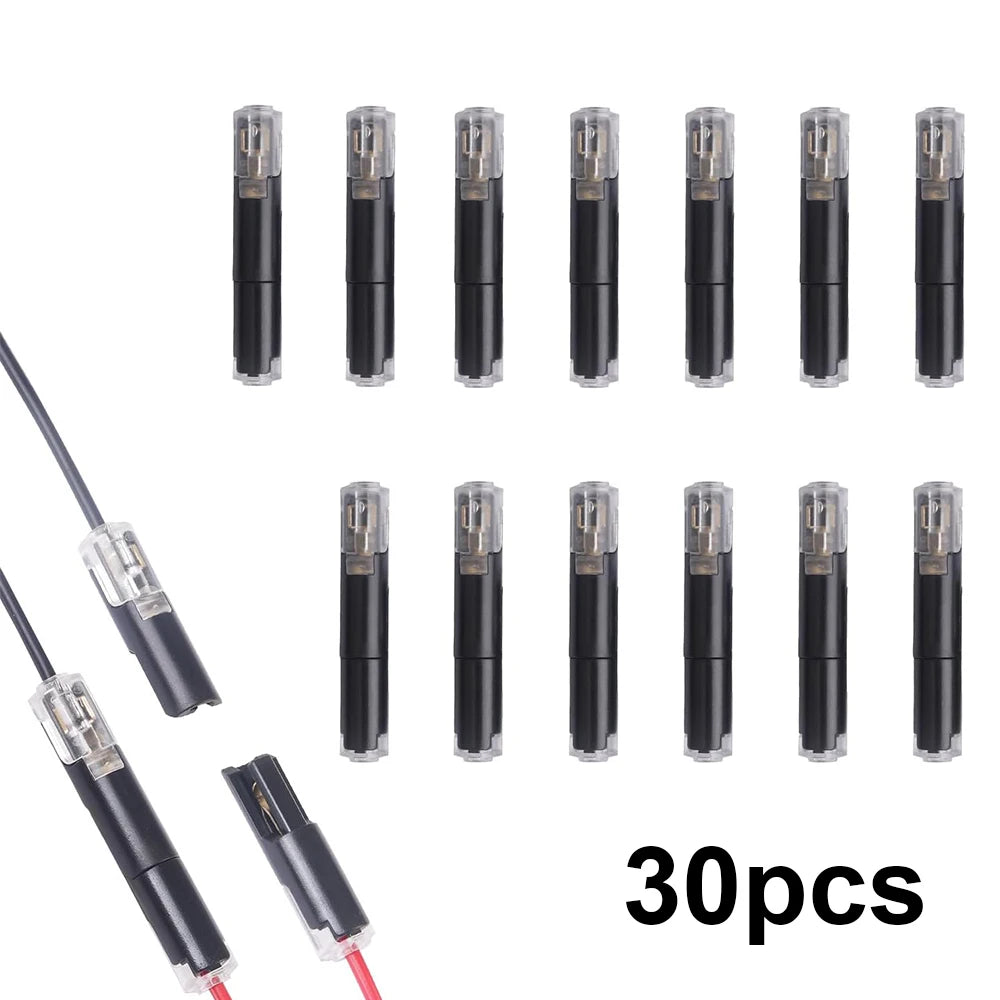 30pcs No Wire Stripping 1 Wire Quick Disconnect Electrical Connectors for 16-18 AWG Fast & Secure Connection for Automotive