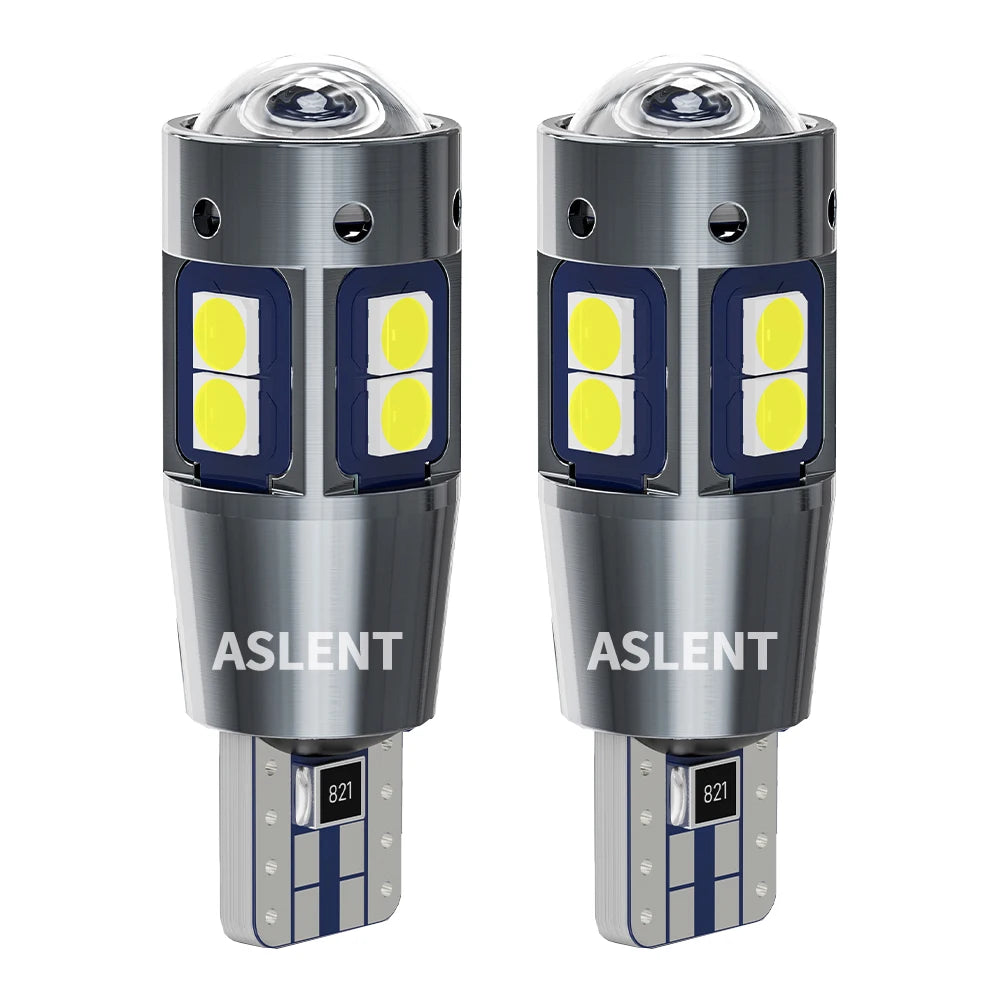 2/4PCS High Quality T10 W5W 168 192 Led Tail Light 3030 10smd 12V Auto Lamp CANBUS NO Error Car Marker Parking Bulb 6000K ASLENT