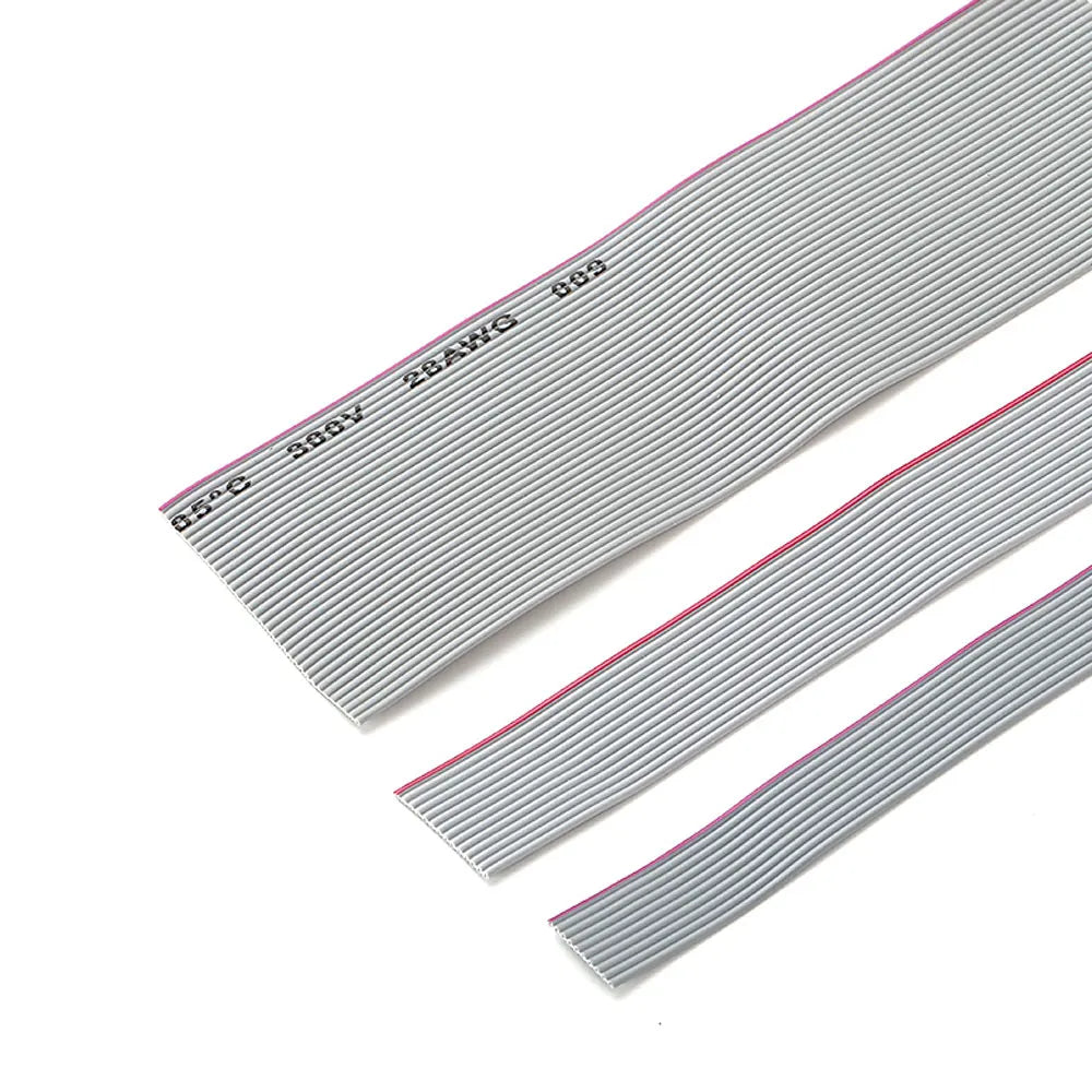 1/3/5 Meter 1.27mm Gray Flat Ribbon Cable Wire 6/8/10/12/14/16/18/20/24/26/30/34/40P UL2651 300V for 2.54mm IDC Connector