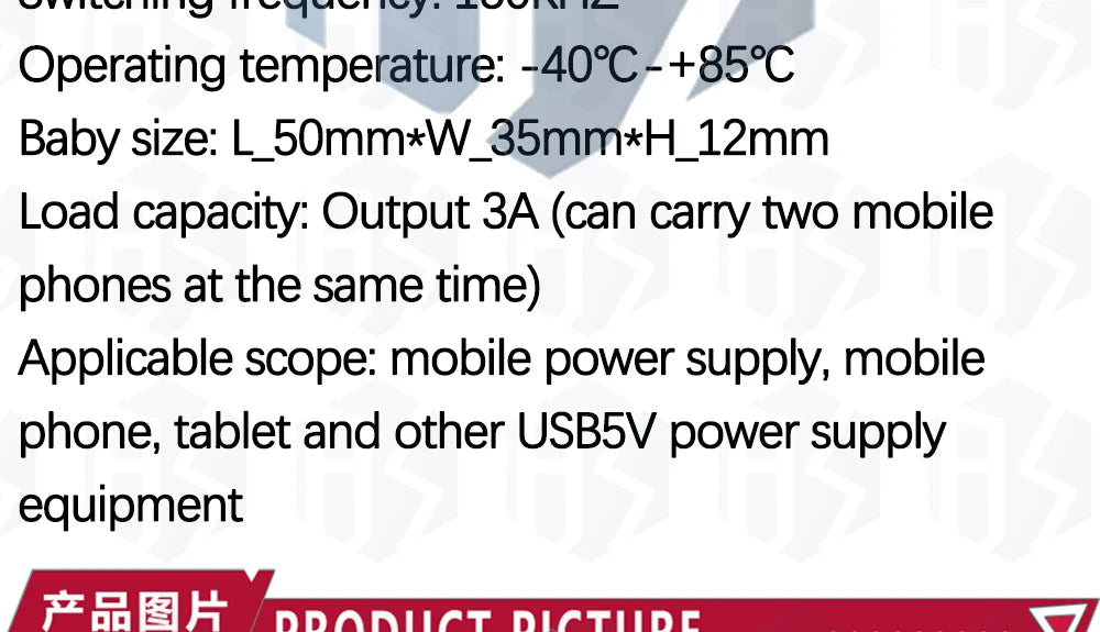 BS LM2596 DC-DC Buck Converter Module - 6V-40V Input to Dual USB 5V/3A Output for Automotive Use