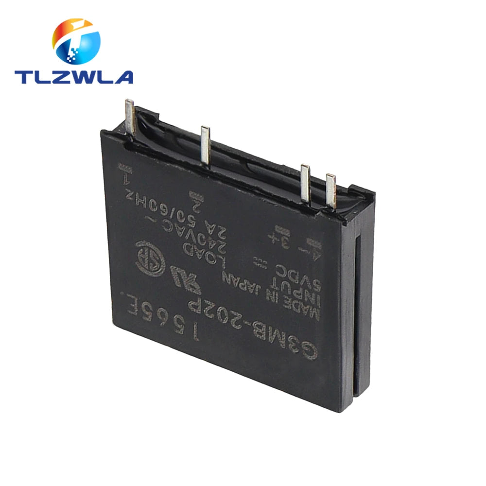 1Pcs 5V 12V 24V DC-AC Solid State Relay Module G3MB-202P G3MB 202P PCB SIP SSR AC 240V 2A Snubber Circuit Resistor Relay Switch