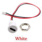 1-10PCS 2Pin USB-C Connector Type-C Waterproof with PH 2.0 nut locking Panel mounting TPC Waterproof Fast Charging jack port
