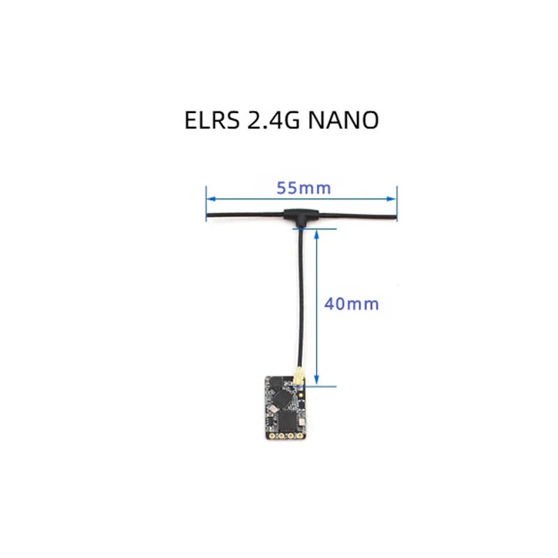 ELRS Receiver 2.4 GHz/915 MHz ExpressLRS High Refresh Rate Drone Communication Antenna for HD Video Transmission and FPV Antenna