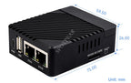 Raspberry Pi CM4 dual ETH mini Open-source Router Board Metal case for Compute Module 4 IO Board  5V, Type-C interfac