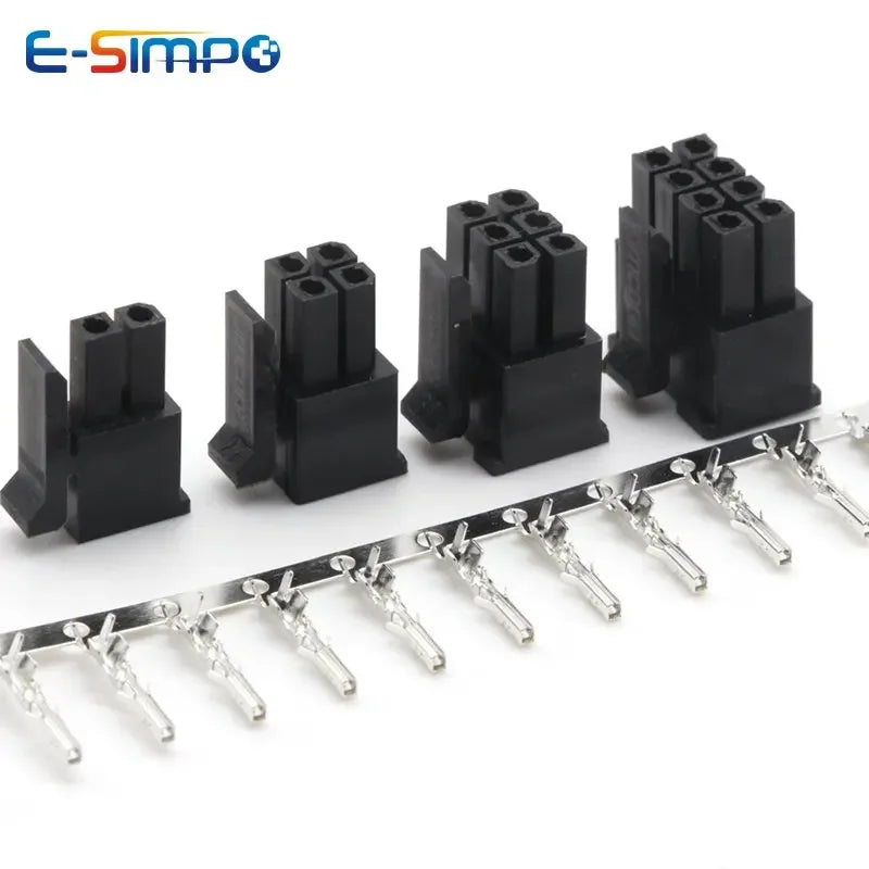 10Set Micro-Fit MX3.0 Double Row Male Plug Housing+Female Terminal 2P 4P 6P 8P - 24Pin Mini 5557/43025 Male Shell Connector