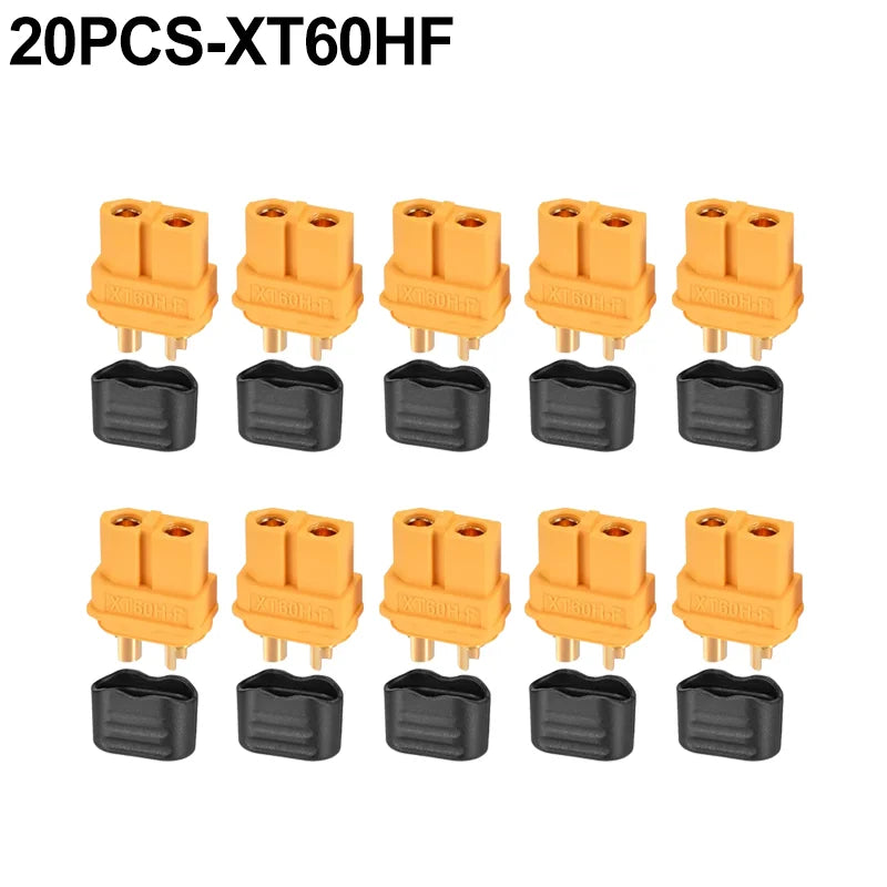 XT60H Plugs Male Female Bullet Connector Wire Cable Connectors Adapter XT60 Power Plug with Sheathfor RC Lipo Battery Airplane