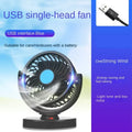 Car Fan 5V 12V 24V Car Cooling Fan 360° Adjustable Dual Head Air Fan USB 2Speeds Automotive Electric Fan For Dashboard RV Truck
