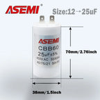 CBB60 450v Capacitor With Wires Washing Machine Starting Motor Run Capacitor CBB60 7uF 9uF Repair Tools