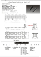 100pcs 1.27mm SMT wt Guide Post Dual SMD Pin Header Gold-plated 2*4/5/6/7/8/9/10/20/25Pin PH4.3 PCB Male Female Socket