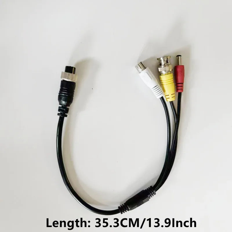 4 Pin Aviation Head Cable 4 Pin Male/Female Plug to RCA +DC + BNC Converter Cable For Car Rear Camera Monitor