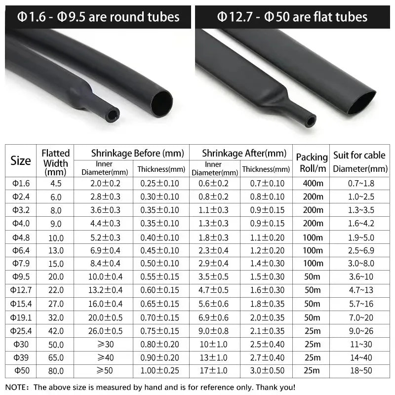 3/5/8m 1.6-50mm Ratio Adhesive Lined Dual Wall Heat Shrink Tube Thick Glue Ratio Shrinkable Tube Adhesive Lined Wrap Wire Kit