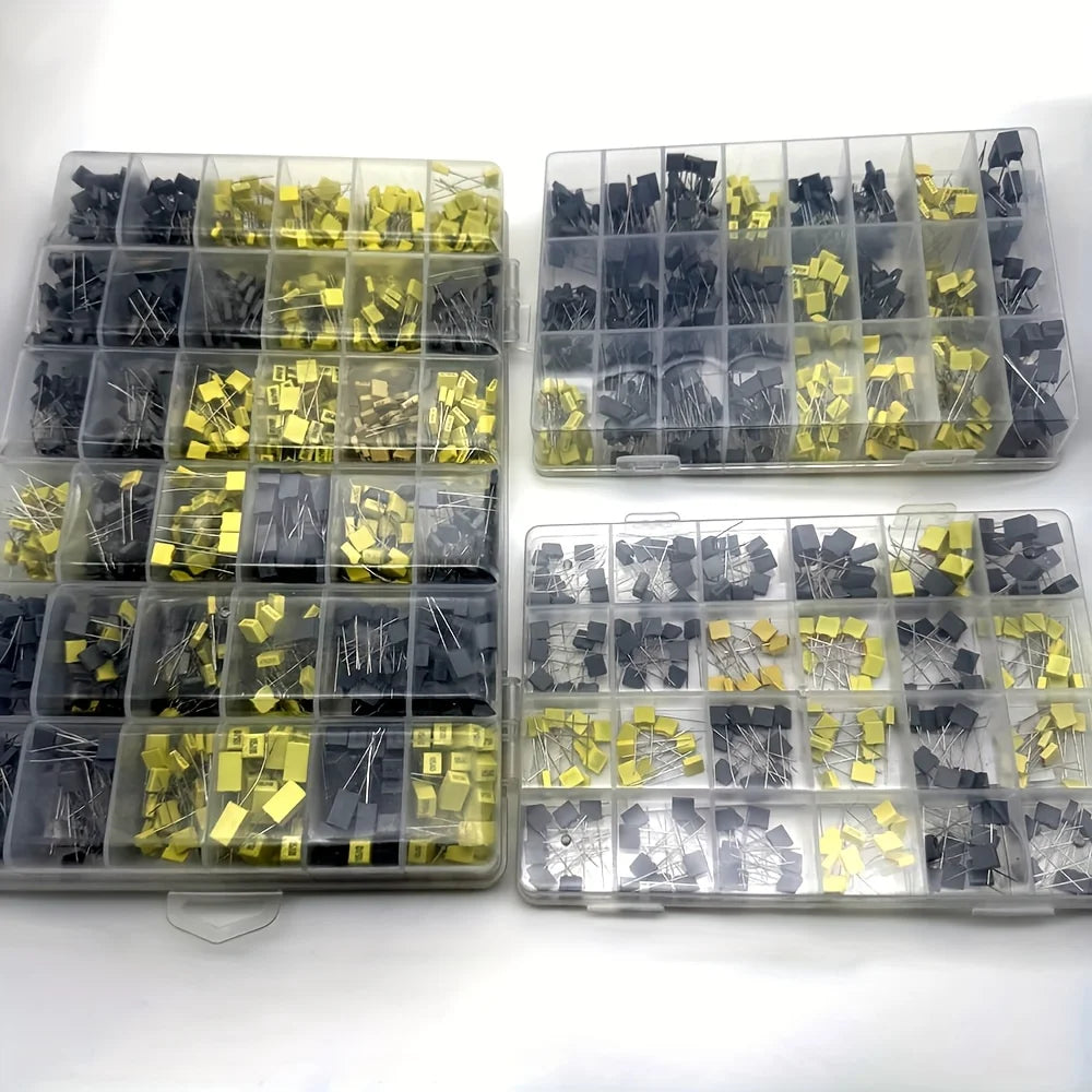 63V 100V 36 Value Correction Capacitor Package Kit Polypropylene Safety Plastic Film 105-823 Set Free