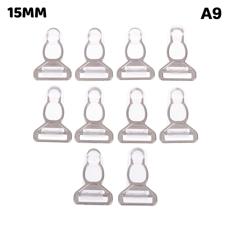 10Pcs 10/12/15/18MM Metal Adjust Buckle For Corset Leg Garter Belt Clip Hook Suspender Ends Buckles Hosiery Stocking Grips