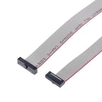 1Pcs FC 1.27mm Pitch Gray Flat Ribbon Data Cable IDC Double Ends Same Direction 6P/10/14/16/20/30/34/40/50 Pin JTAG ISP Download