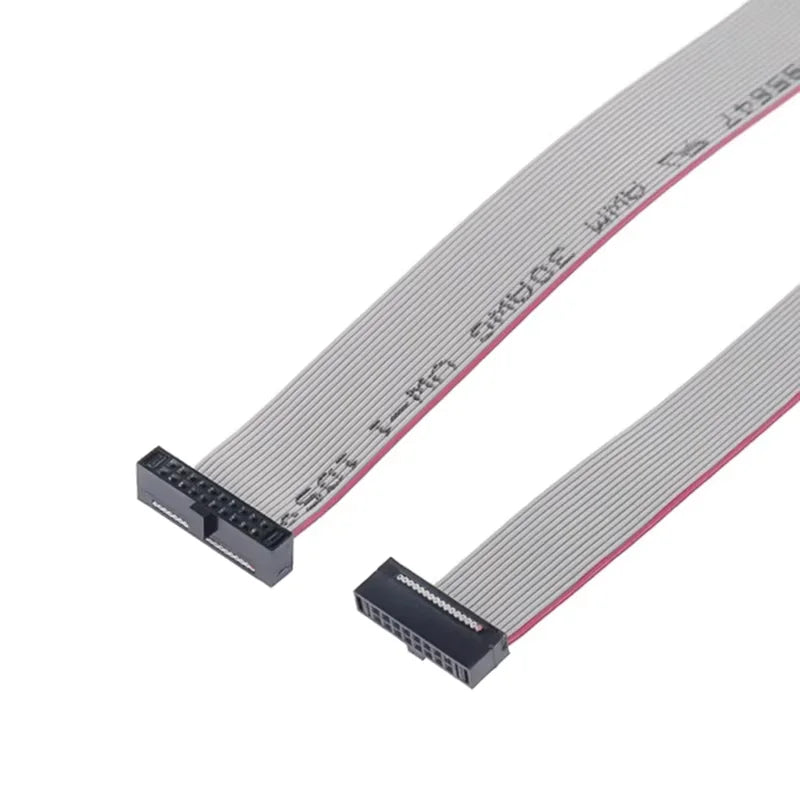 1Pcs FC 1.27mm Pitch Gray Flat Ribbon Data Cable IDC Double Ends Same Direction 6P/10/14/16/20/30/34/40/50 Pin JTAG ISP Download