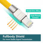 ZoeRax 2PCS RJ45 Cat8 Cat7 Cat6A Toolless Field Termination Plug, Shielded (STP), PoE++ (4PPoE), Modular RJ45 Male Connector