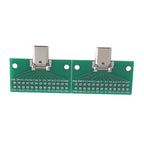 2PCS Type-C Male To Female Adapter Test Board Type-C Male/Female PCB Board 24Pin 2.54mm Connector Socket PCB Universal Converter