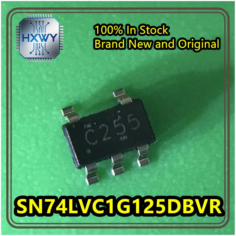 (50/200PCS) SN74LVC1G125DBVR C255 SOT-23-5 Tri-state Output Single-channel Bus Buffer Gate, Brand New Original Stock, Electronic