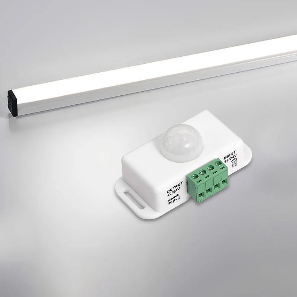 DC 12V 24V 6A PIR Motion Sensor Switch Automatic Adjust IR Infrared Detector Light Switch Module for LED Strip Light Lamp