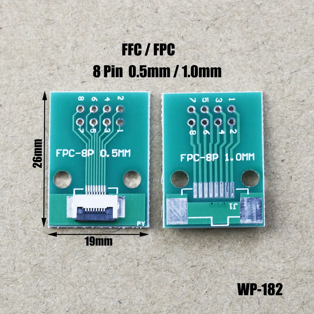 1pcs FPC/FFC Welding 0.5 Seat Connection 0.5mm Pitch Connector SMT To 2.54mm Flexible Cable Adapter Board 6 8 10 20 50 60 80 Pin