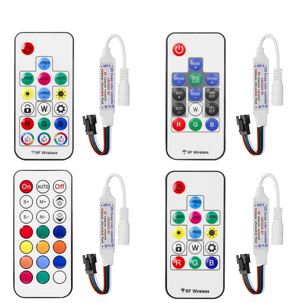 WS2815 Led Strip With14/17/21Keys Controller (WS2812B WS2813 Updated) RGB Individually Addressable Kits 30/60/144 Leds/M DC12V