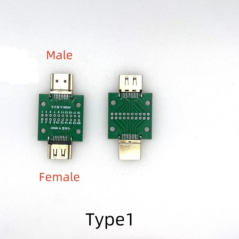 1PCS HDMI A Male to Male Test Board with PCB Board Transfer A Type Male to Female Base Mutual Conversion Circuit Board Fixture