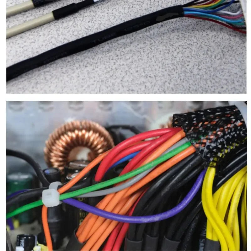 1M/5M 4:1 Black Heat Shrink Tube With Glue Thermoretractile Heat Shrinkable Tubing Dual Wall 4 6 8 12 16 18 20 24 32 36 40 52 72