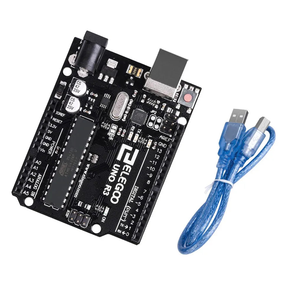 ELEGOO UNO R3 Board ATmega328P with USB Cable, Compatible with Arduino® IDE