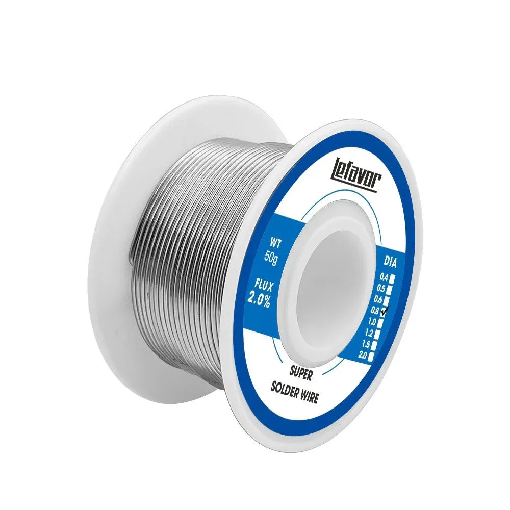 0.8/1.0mm 100g/200/500g Electronic Soldering Tin Wire Tin Melt Rosin Core Solder Soldering Wire Roll FLUX2.0% Low Temperature