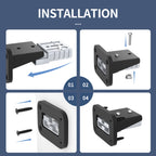 2PCS Anderson Connector 120 Amp Battery Quick Connect/Disconnect Connector Plug Kit with Mounting Bracket Dust Cover for Car
