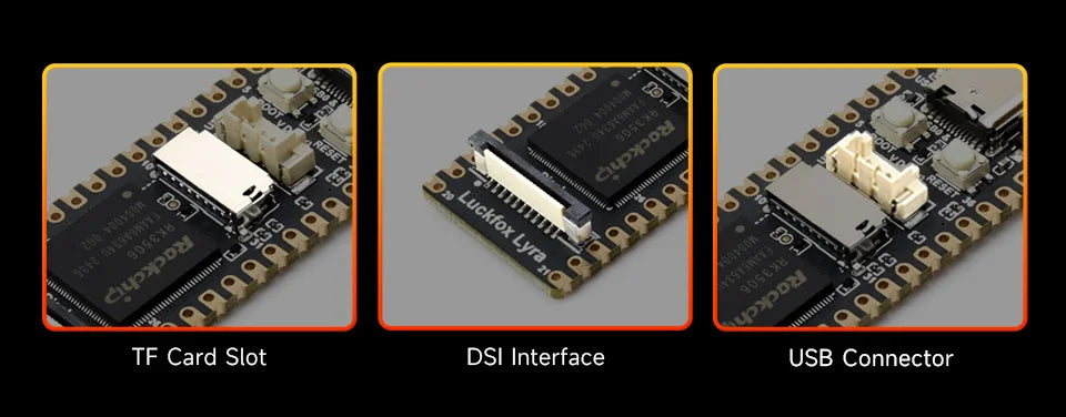 Luckfox Lyra RK3506G2 Linux Micro Development Board Integrates Tripe-core ARM Cortex-A7 and ARM Cortex-M0 Processors,128MB DDR3L