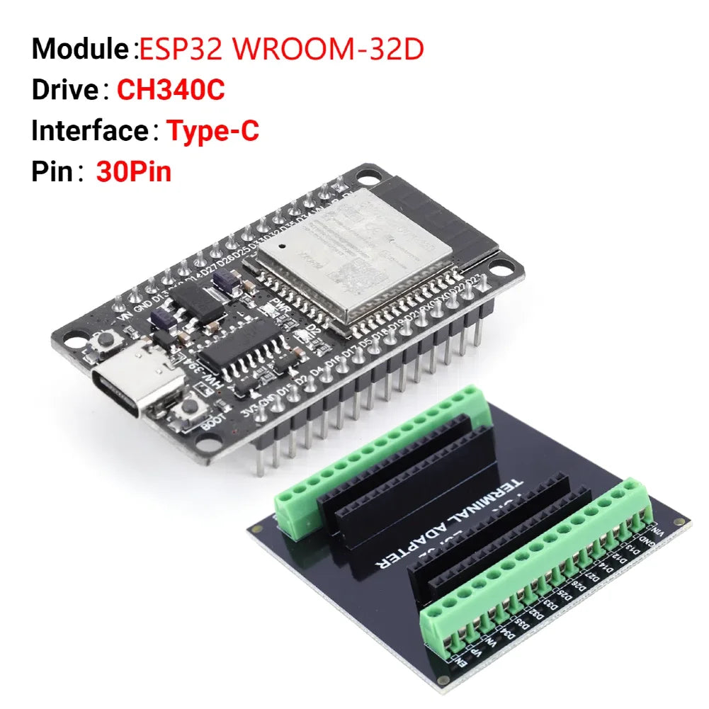 ESP32 Development Board WiFi+Bluetooth Module Dual Core NodeMCU-32S ESP32-32D 32U 30Pin Board Ultra-Low Power Consumption