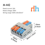 Mini Fast Wire Connector 1Pin 2Pin 3Pin Spliceable Hard Wire Direct Insertion Multi Input And Multi Output Fast Wiring Terminal