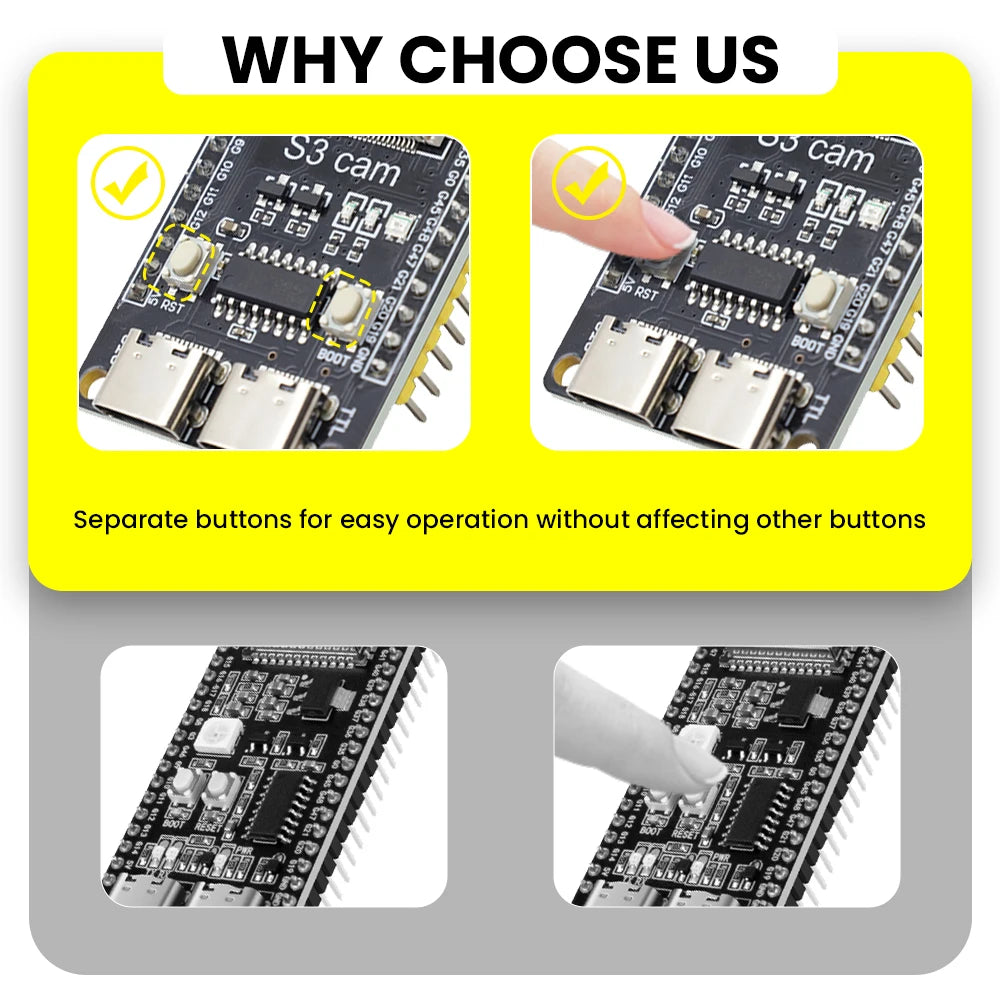 1-3PCS Keyestudio N16R8 ESP32-S3 CAM Board with OV3660 Camera+Type C USB Cable for Arduino ESP32 Programming DIY Projects