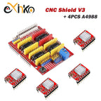 CNC Shield V4 CNC Shield V3 Engraving Machine 3D Printe+ 4pcs DRV8825 Or A4988 Driver Expansion Board For Arduino