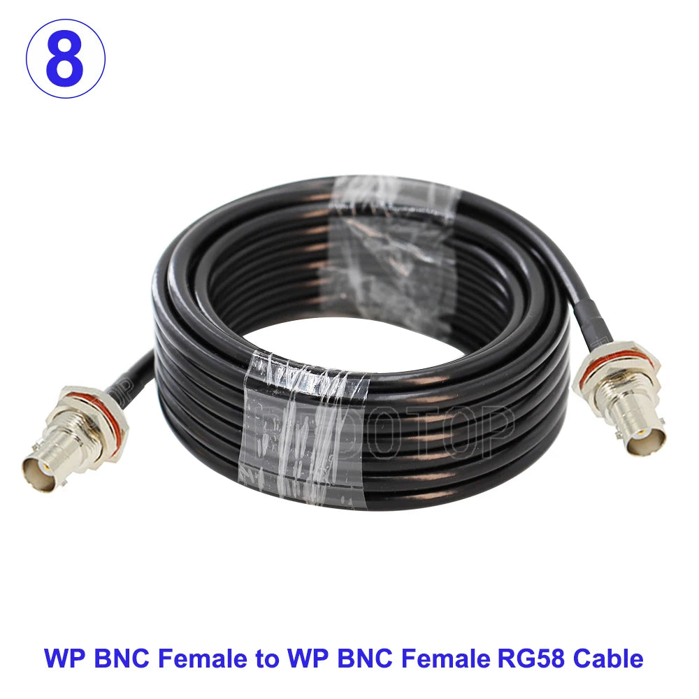 1Pcs RG58 BNC Male/Female to BNC Male/Female Connector 50 Ohm RG-58 RF Coax Coaxial Cable Wire Pigtail Jumper Extension Cord