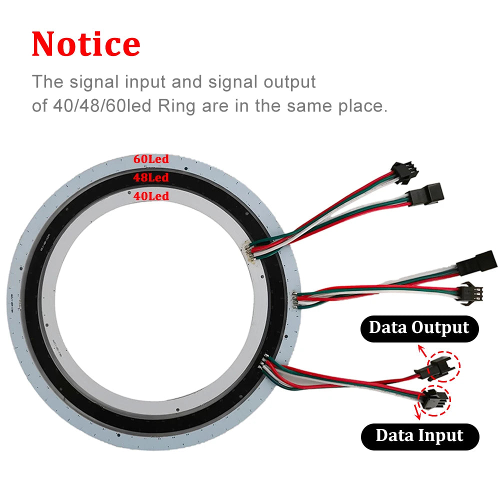 DC5V WS2812B DIY Led Ring Individually Addressable WS2812 IC Built-in 5050 RGB Round Modules Circle Arduino Light 8 To 148 Pixel