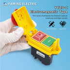 YCZ3-C Electromagnetic Switch 4/5 Pins On Off 2 Position Momentary Reset Push Button With Cover IP55 Waterproof Emergency Stop
