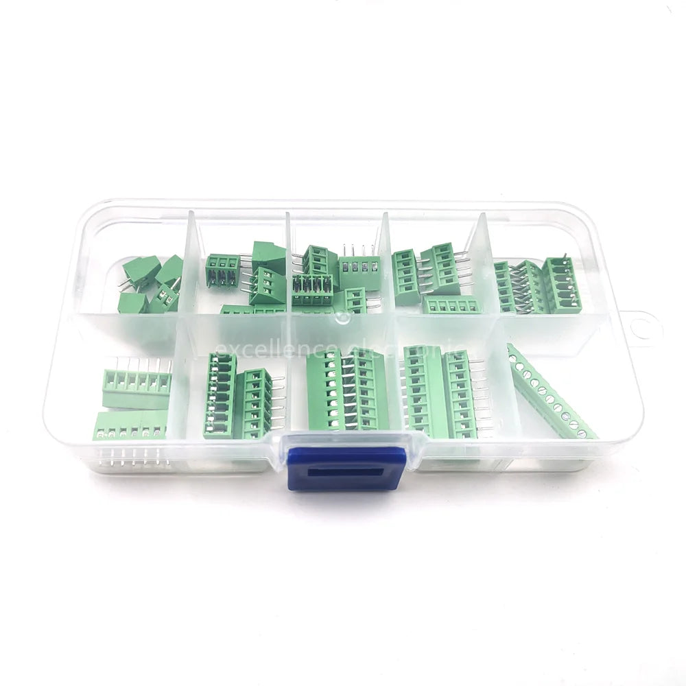 30Pcs/Box KF128 2.54mm PCB Mini Screw Terminal Block Connector KF128-2.54 2P 3P 4P 5P 6P 7P 8P 9P 10P 12P for 24-12AWG Wire