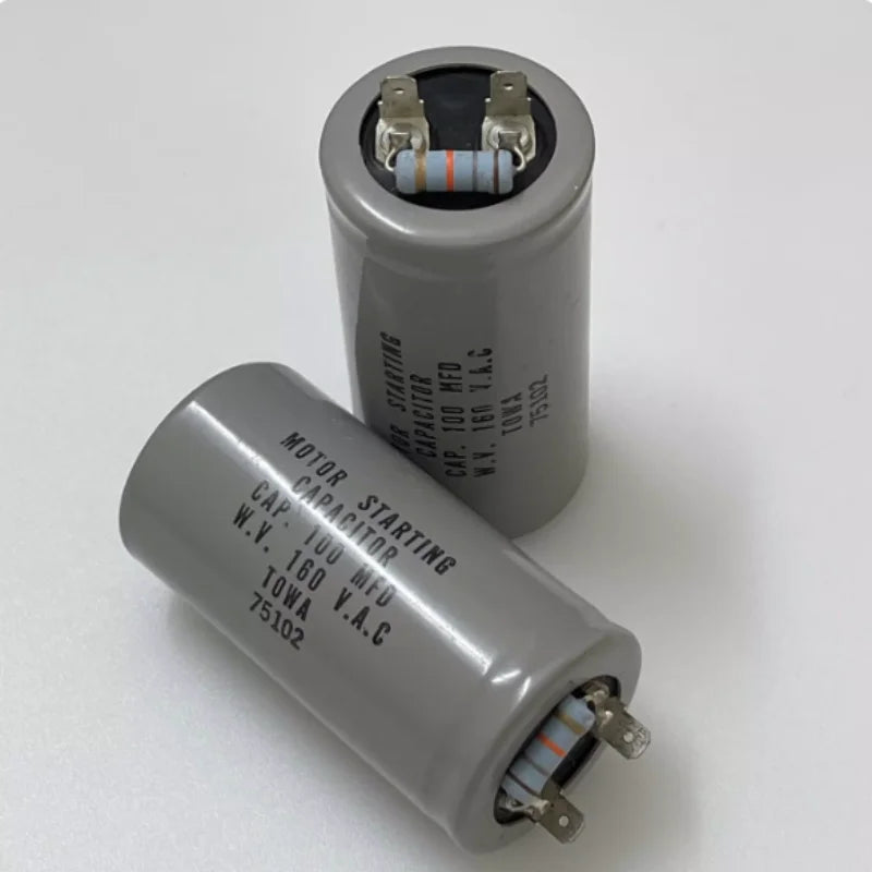2PCS Japan  TOWA  100UF  100MFD  160VAC  160V  MOTOR STARTING  The starting capacitor of the refrigerator has a resistor