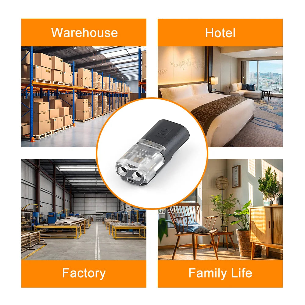 Wire Connector Set Splitter Box With Connector for Audio Auto Moto Lighting System 22-18AWG Led Strip Wire Cable Junction Box