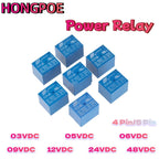 5 Pieces Power Relays SRD-03VDC 05VDC 06VDC 09VDC 12VDC 18VDC 24VDC 48VDC-SL-A SL-C T73 7A 10A 15A 4Pin 5Pin for Electronics