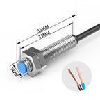 GTRIC Reed Switch Hall Effect Magnetic Proximity Sensor LG08A3 M8 Cylinder Series 5-200V AC DC Universal 2 Wires NO NC