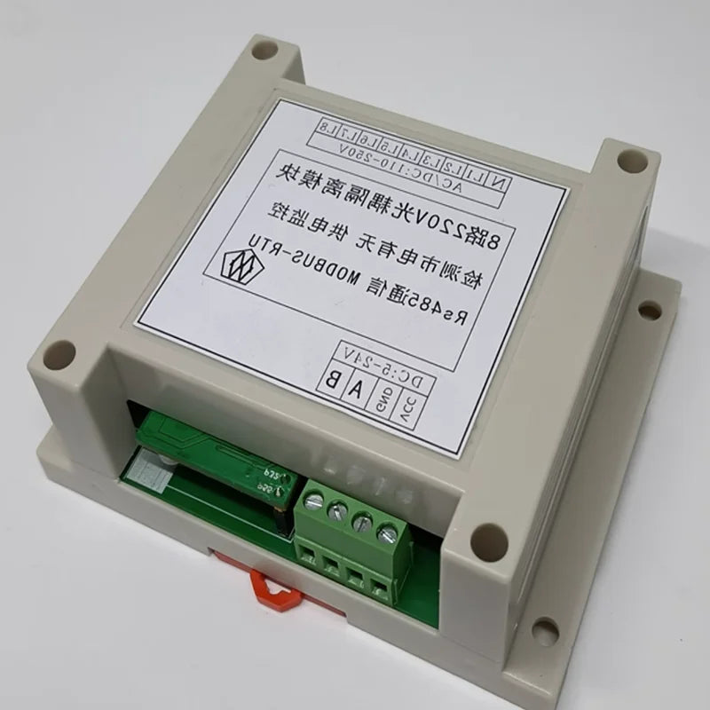 8-way 220V AC Detection Module MODBUS Module RS485 Communication Detection Mains Power Can Be Connected To PLC