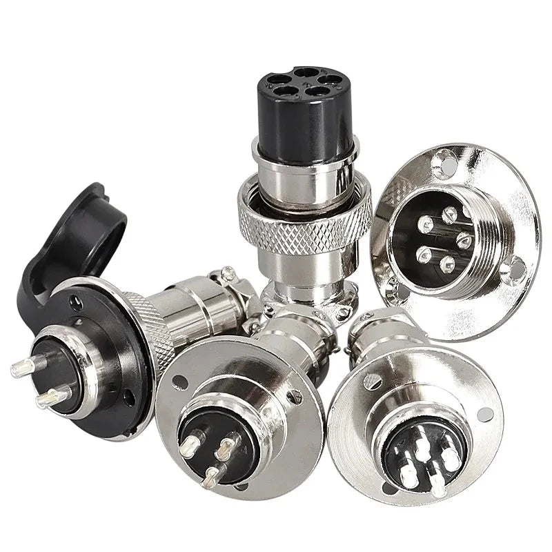 5pcs GX16 Flange Butting Type Aviation Plug Socket 2/3/4/5/6/7/8/9/10 Pin Male Female Fixing Circular Connectors